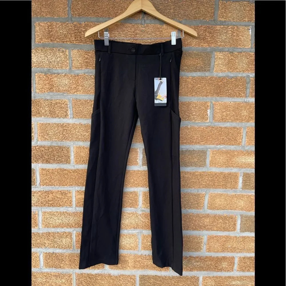 Betabrand Straight-Leg | Plentiful-Pocket Dress Pant Yoga Pants small